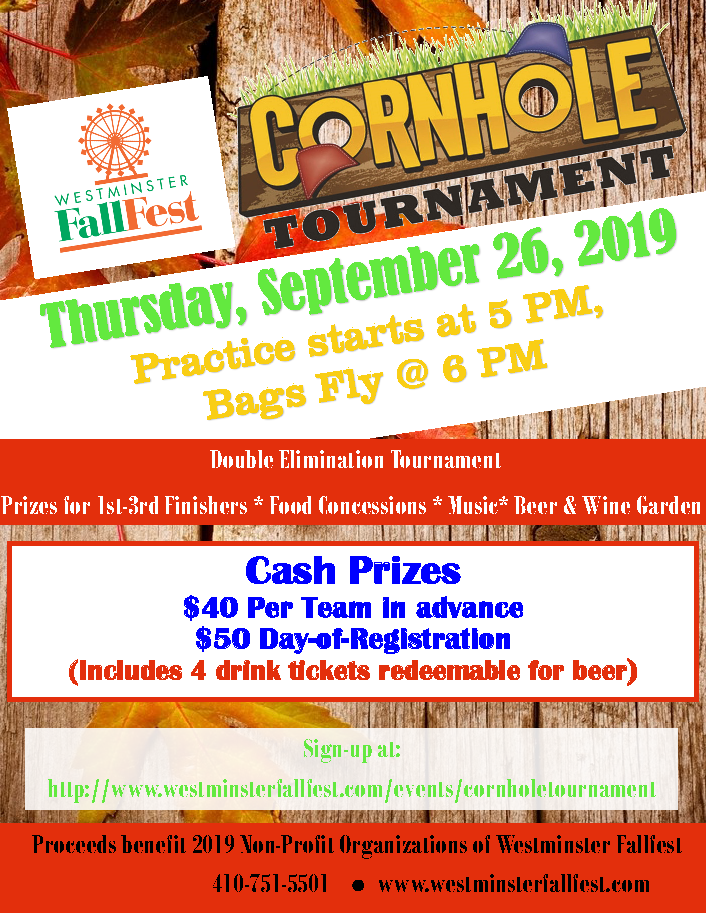 Cornhole Tournament Westminster Fallfest